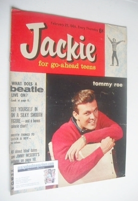 Jackie magazine - 22 February 1964 (Issue 7 - Tommy Roe cover)