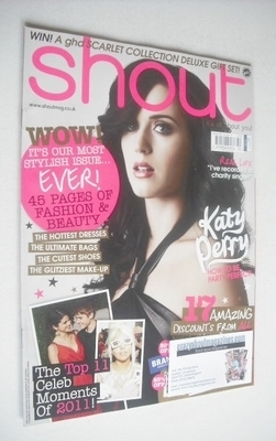Shout magazine - Katy Perry cover (3 January 2012)