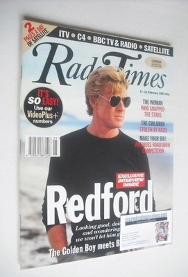 <!--1993-02-06-->Radio Times magazine - Robert Redford cover (6-12 February