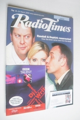 Radio Times magazine - Vic Reeves, Emilia Fox, Bob Mortimer cover (18-24 March 2000)