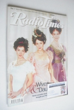 Radio Times magazine - Francesca Annis, Justine Waddell and Keeley Hawes cover (27 November-3 December 1999)