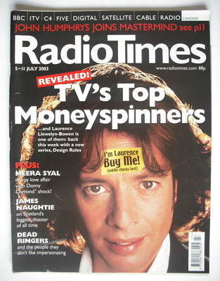 Radio Times magazine - Laurence Llewelyn-Bowen cover (5-11 July 2003)