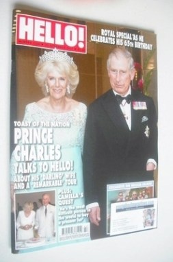 Hello! magazine - Prince Charles and the Duchess of Cornwall cover (25 November 2013 - Issue 1304)