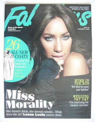 <!--2008-11-02-->Fabulous magazine - Leona Lewis cover (2 November 2008)
