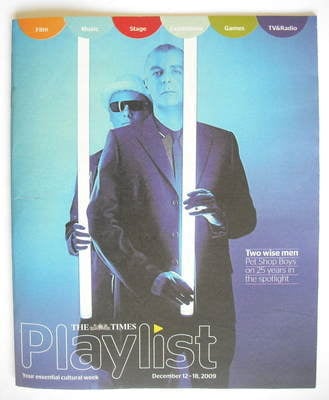 The Times Playlist magazine - 12 December 2009 - Pet Shop Boys cover