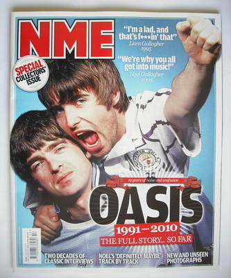 NME magazine - Oasis cover (2 January 2010)