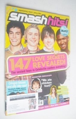 Smash Hits magazine - Love Secrets cover (19 April - 2 May 2005)