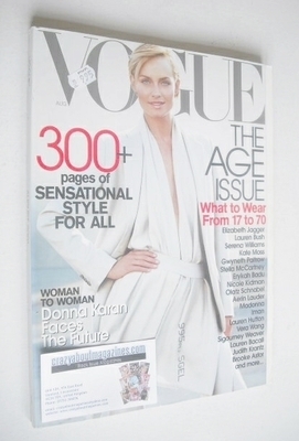 US Vogue magazine - August 2001 - Amber Valletta cover