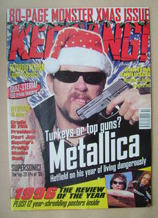 Kerrang magazine - James Hetfield cover (21/28 December 1996 - Issue 628)