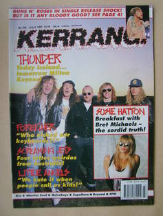 Kerrang magazine - Thunder cover (6 July 1991 - Issue 348)