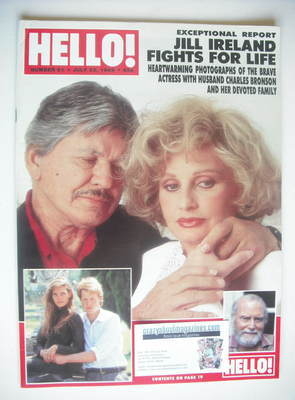 Hello! magazine - Jill Ireland and Charles Bronson cover (22 July 1989 - Issue 61)