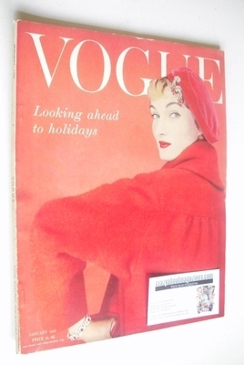 British Vogue magazine - January 1955 (Vintage Issue)