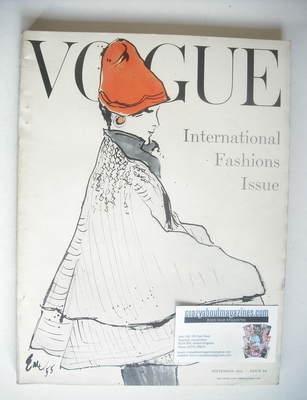 British Vogue magazine - September 1955 (Vintage Issue)