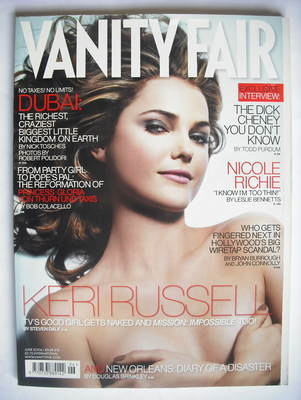 Vanity Fair magazine - Keri Russell cover (June 2006)