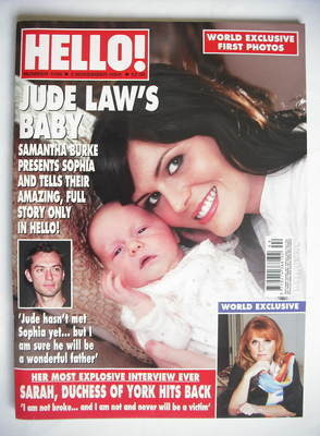 Hello! magazine - Samantha Burke cover (2 November 2009 - Issue 1096)