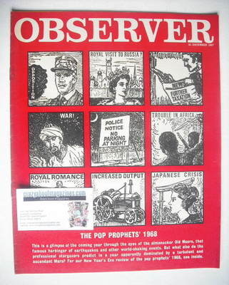 <!--1967-12-31-->The Observer magazine - The Pop Prohes' 1968 cover (31 Dec