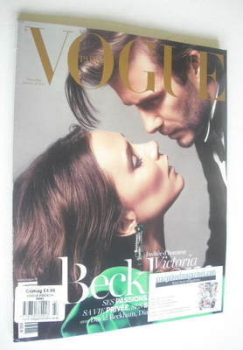 French Paris Vogue magazine - December 2013/January 2014 - David and Victoria Beckham cover (Cover 2/2)