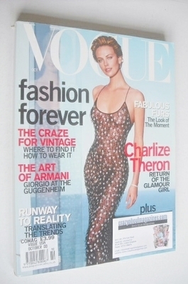 US Vogue magazine - October 2000 - Charlize Theron cover