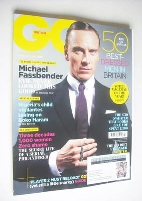 British GQ magazine - February 2014 - Michael Fassbender cover