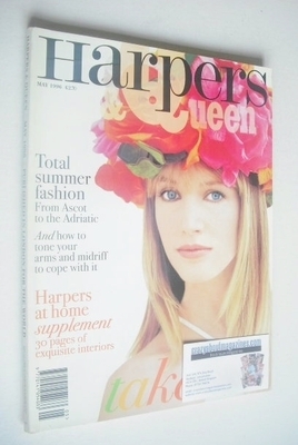 British Harpers & Queen magazine - May 1996 - Cecilia Chancellor cover