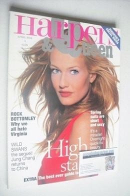 British Harpers & Queen magazine - April 1994 - Karen Mulder cover