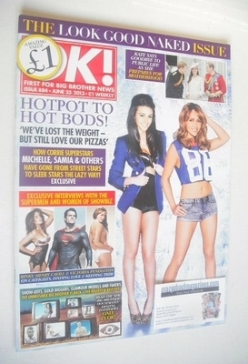 OK! magazine - Michelle Keegan and Samia Ghadie cover (25 June 2013 - Issue 884)