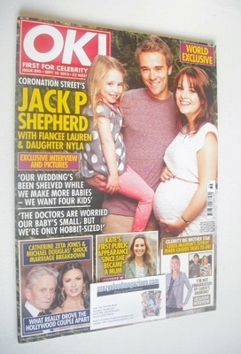 OK! magazine - Jack P Shepherd and Family cover (10 September 2013 - Issue 895)