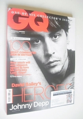 British GQ magazine - March 2014 - Johnny Depp cover
