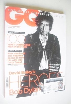 British GQ magazine - March 2014 - Bob Dylan cover