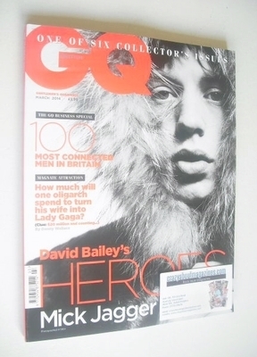 British GQ magazine - March 2014 - Mick Jagger cover