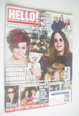 Hello! magazine - Sharon Osbourne and Ozzy Osbourne cover (30 December 2013 - Issue 1308)