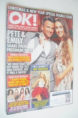<!--2013-12-31-->OK! magazine - Peter Andre and Emily MacDonagh cover (31 D