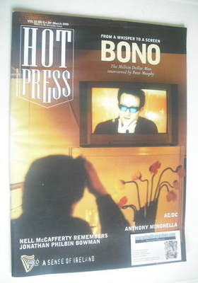 <!--2000-03-29-->Hot Press magazine - Bono cover (29 March 2000)
