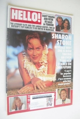 Hello! magazine - Sharon Stone cover (21 October 1995 - Issue 378)