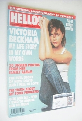 Hello! magazine - Victoria Beckham cover (11 September 2001 - Issue 679)
