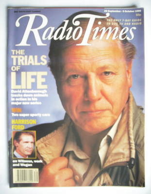 <!--1990-09-29-->Radio Times magazine - David Attenborough cover (29 Septem