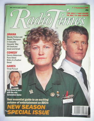 Radio Times magazine - Brenda Fricker and Derek Thompson cover (1-7 September 1990)