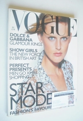 British Vogue magazine - December 1997 - Stella Tennant cover
