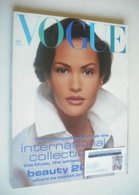 <!--1992-03-->British Vogue magazine - March 1992 - Claudia Mason cover