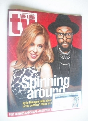 We Love TV magazine - Kylie Minogue and Will.i.am cover (11-17 January 2014)