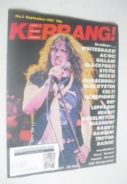 Kerrang magazine - David Coverdale cover (September 1981 - Issue 3)