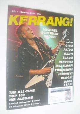 Kerrang magazine - Michael Schenker cover (October 1981 - Issue 4)