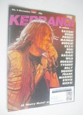 <!--1981-11-->Kerrang magazine - Biff Byford cover (November 1981 - Issue 5