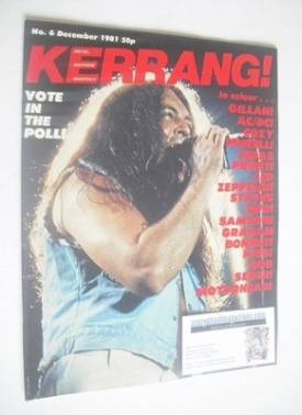 Kerrang magazine - Ian Gillan cover (December 1981 - Issue 6)