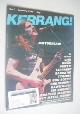 <!--1982-01-->Kerrang magazine - Lemmy cover (January 1982 - Issue 7)