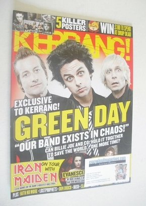 Kerrang magazine - Green Day cover (21 July 2012 - Issue 1424)