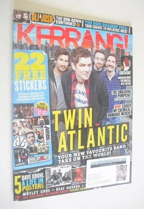 Kerrang magazine - Twin Atlantic cover (10 December 2011 - Issue 1393)