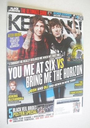 Kerrang magazine - Josh Franceschi and Oli Sykes cover (26 November 2011 - Issue 1391)