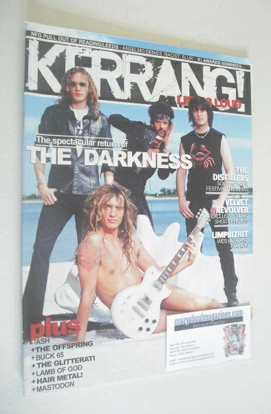 <!--2004-08-28-->Kerrang magazine - The Darkness cover (28 August 2004 - Is
