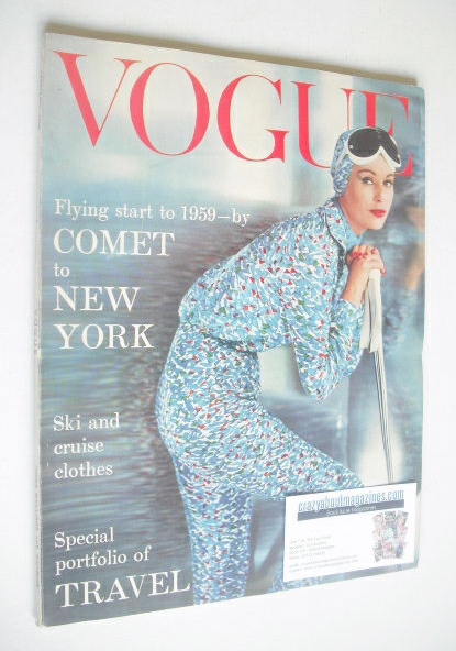 British Vogue magazine - January 1959 (Vintage Issue)
